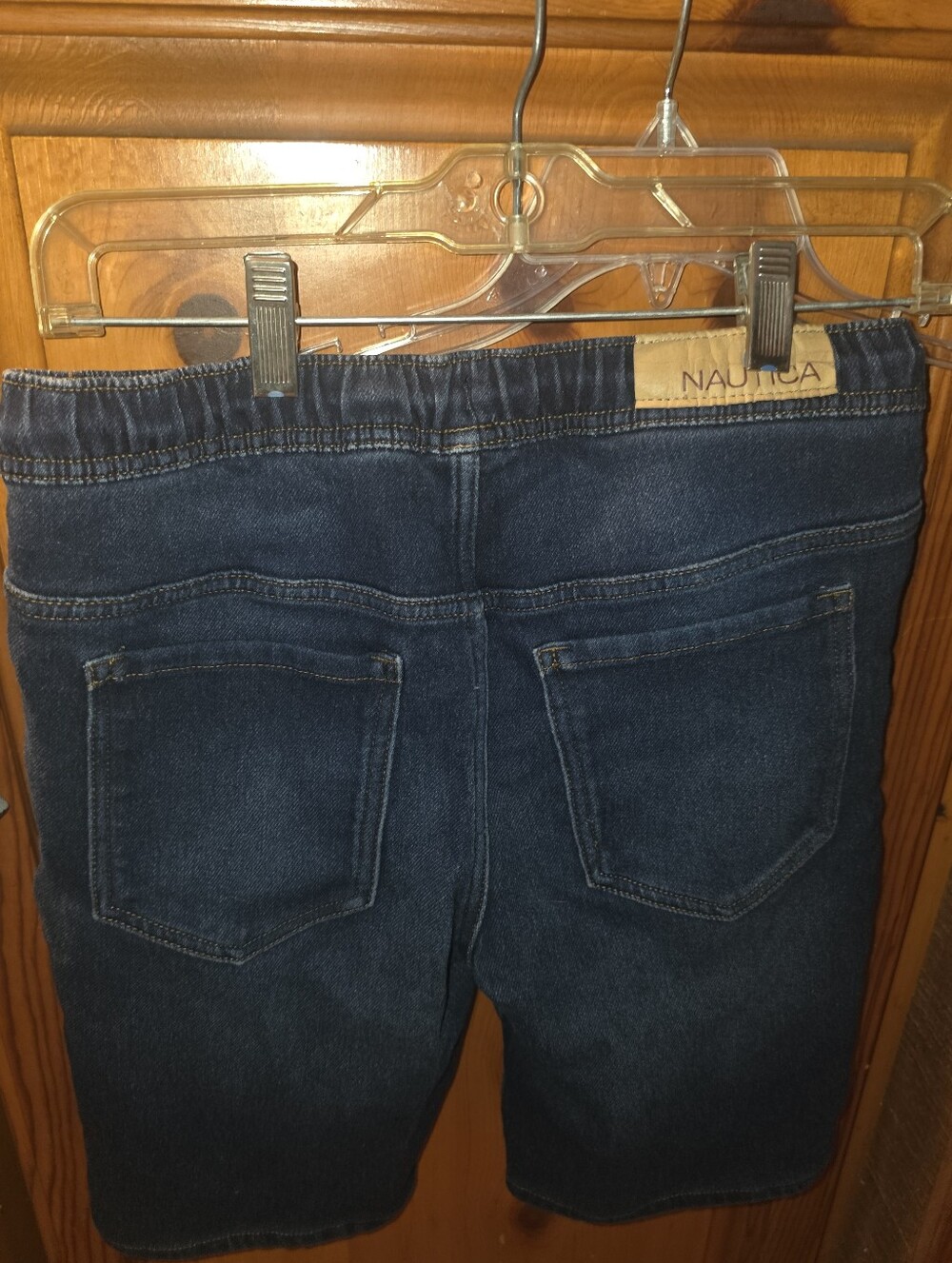 Nautica Boy's Sz 10/12 Navy Relaxed Stretch Denim Shorts